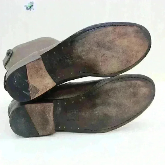 Frye Melissa Women’s Brown Leather Zip Snap Short Ankle Boots Size US 7.5 B - Picture 11 of 11